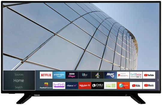 Toshiba 43 Inch 43UL2163DBC Smart 4K UHD HDR LED Freeview TV