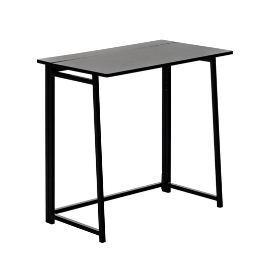 Folding Computer Desk Laptop PC Home Office University Wood Study Table - Black