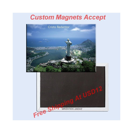Brazil Rio City View&Jesus Christmas Tourist Rectangle Rigid Fridge Ma