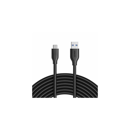 Anker PowerLine USB-C to USB 3.0 Cable (10ft) with 56k Ohm Pull-up Resistor for USB Type-C Devices Including S9, the new MacBook, ChromeBook Pixel,...