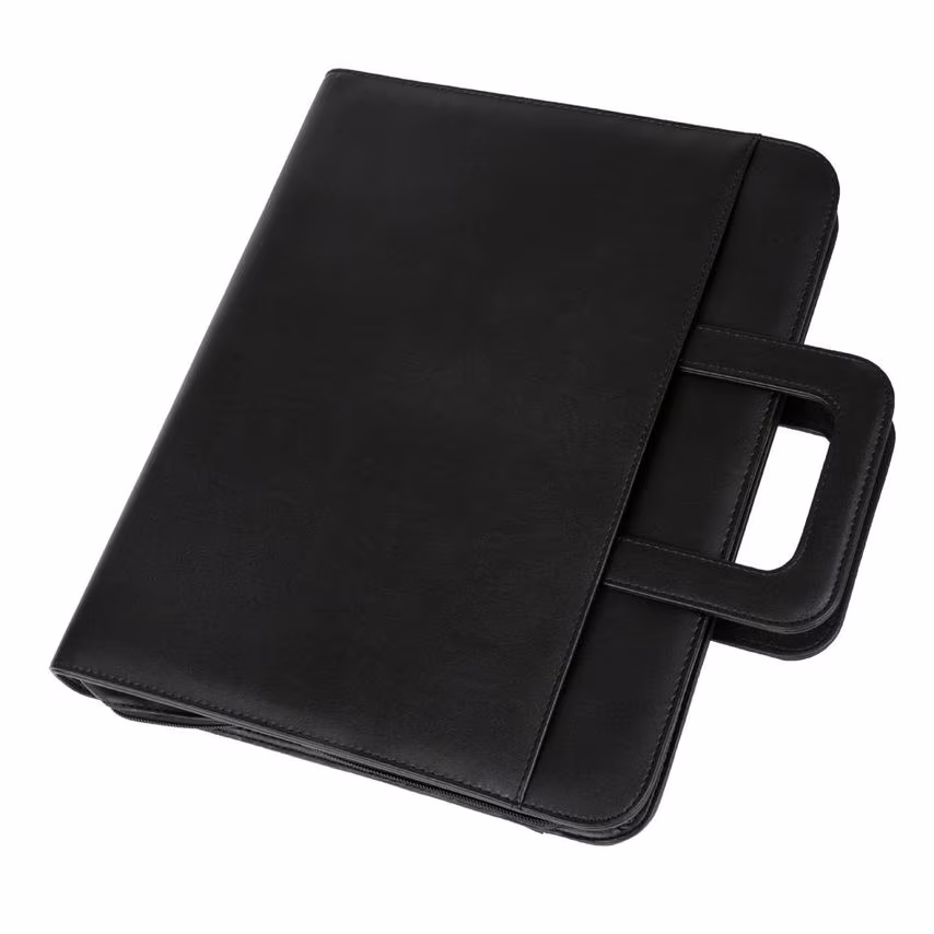 Alassio Alassio Leonardo A4 Organiser File Leather Black 30066