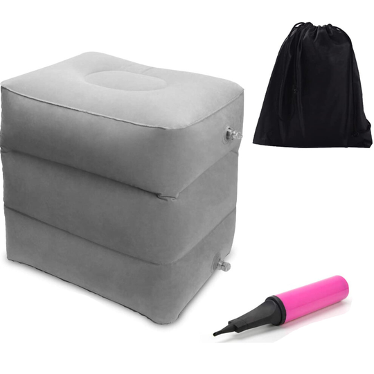 Travel Footrest Air Pillow Car Leg Relax Cushion Inflatable Foot Rest