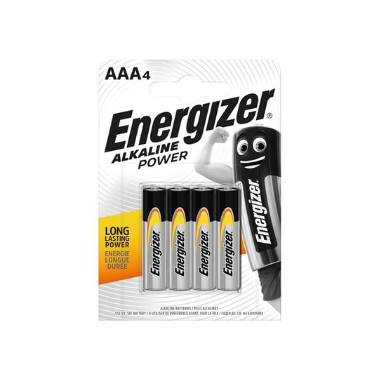 Energizer AAA Cell Alkaline Power Batteries (Pack 4) ENGPOWERAAA