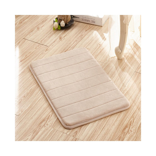 (Camel, 40*60cm/15.7*23.6in) Absorbent Soft Memory Foam Bath Bathroom Bedroom Floor Mat Shower Rug Non-slip