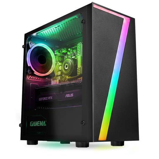 Gaming PC Tower Intel QuadCore i5 8GB 1TB Windows 10 2GB GT710 Case Seven