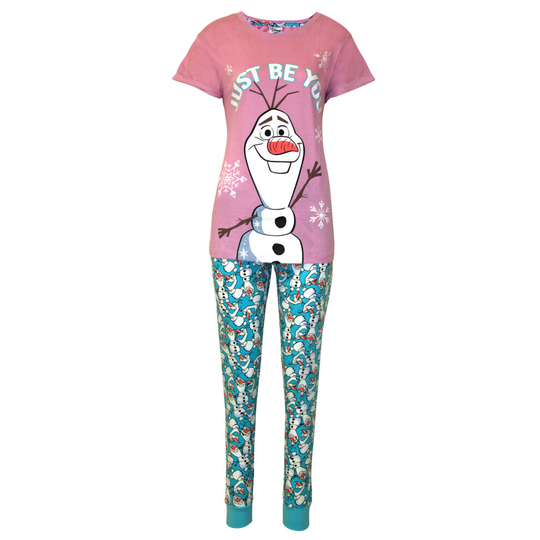 (12-14, Purple/Blue) Frozen Womens/Ladies Olaf Pyjamas
