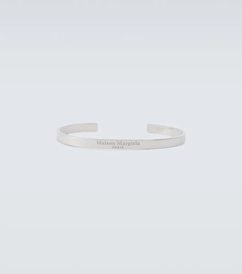 Logo sterling silver cuff bracelet