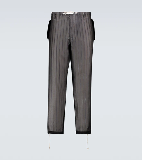 Striped drawstring pants