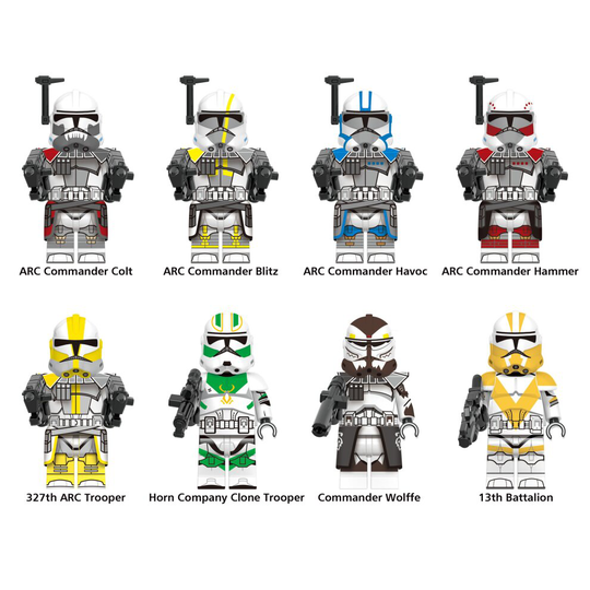 8Pcs Star Wars Clone Troopers Minifigures Fit Lego