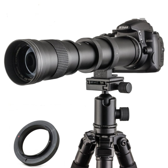 JINTU 420-800mm F/8.3-16 TOP Full Frame Manual Focus Telephoto Zoom Lens for Nikon D7100 D80 D90 D600 D5000 D5100 D3200 D7000 D7200 DSLR Digital...