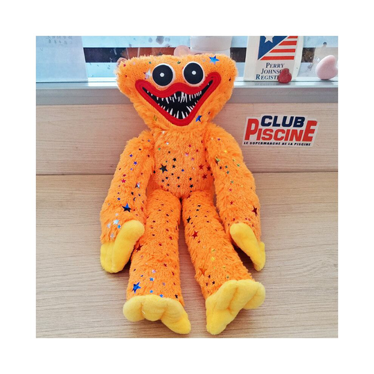 (Orange) 40cm Huggy Wuggy Plush Toy Soft Stuffed Poppy Playtime Horror Doll Kid Gift