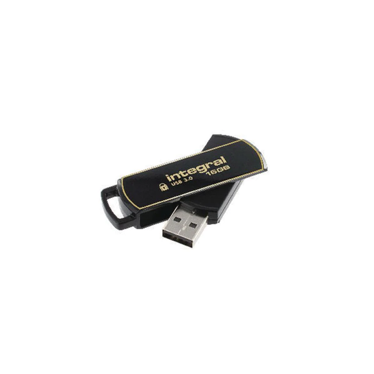 Integral Integral Secure 360 Encrypted USB 3.0 16GB Flash Drive INFD16GB360SEC3.