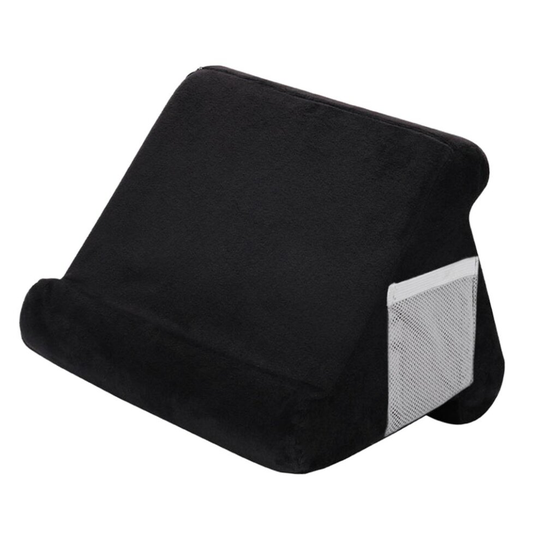 (Black) Multi-Angle Laptop Holder Tablet Bed Soft Sponge Pillow Stand Cushion for Ipad Phone