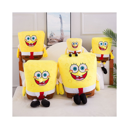(SpongeBob, 20cm) SpongeBob Patrick Star Doll Cartoon Plush Toy Pillow Doll Children's Doll