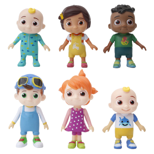 Cocomelon Friends & Family 6 Figure Pack Figures Character Toys Kids Gifts