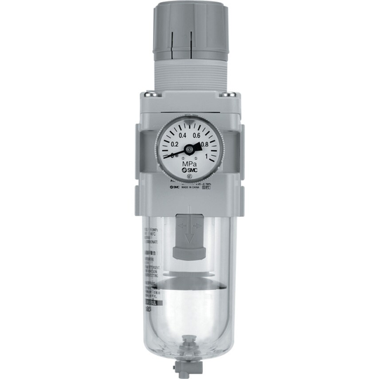 SMC AW20-F01E-B FRL Manual Drain C/W Gauge G1/8