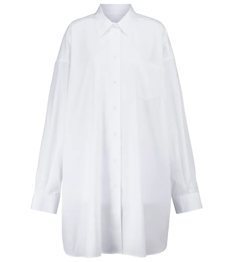 Oversized cotton shirt dress