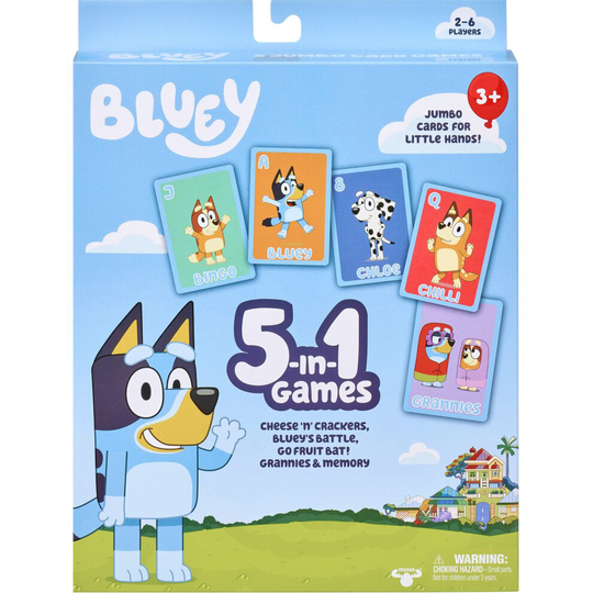 Bluey 5 in 1 Card Game Set