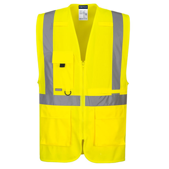 Portwest Hi-vis Executive Vest with Tablet Pocket XXXL Yellow