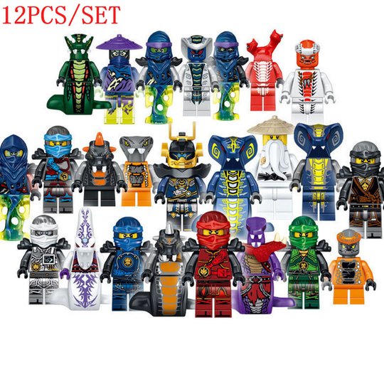 12PCS/SET Ninjago Mini figure Kai Jay Building Blocks Kids Toys GIFT