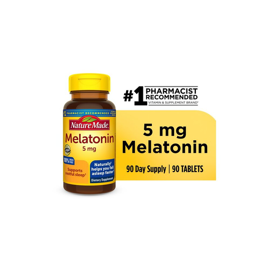 Nature Made Melatonin 5 mg Tablets, 90 Count