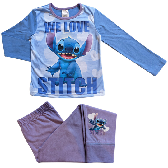 (Lilac, 4-5 Years) Lilo and Stitch Pyjamas - Girls - We Love Stitch