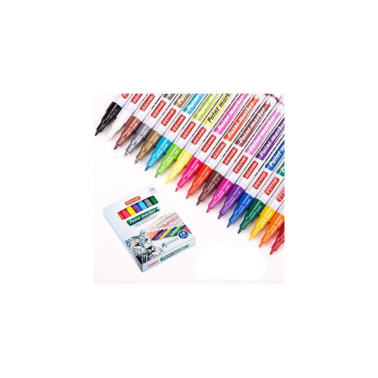 ZEYAR Paint Pens, Expert of rock painting, Oil-based, Extra Fine Point,18 colors, Water and Fade Resistant, Odorless, Xylene Free, Metal pen hold
