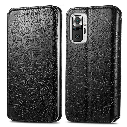Xiaomi Redmi Note 10 Pro Case Flip Wallet Cover TPU Magnetic Black