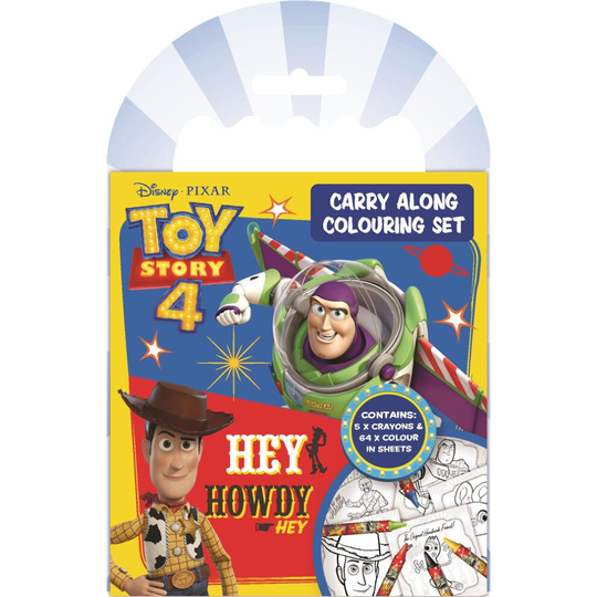 Disney Pixar Toy Story 4 Carry Along Colouring Pad Party Favour Activity Set Kids