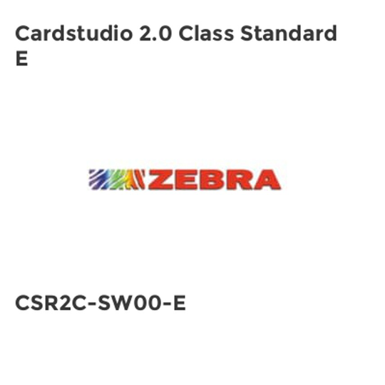 Zebra Cardstudio 2.0 Class Standard E- you get 3