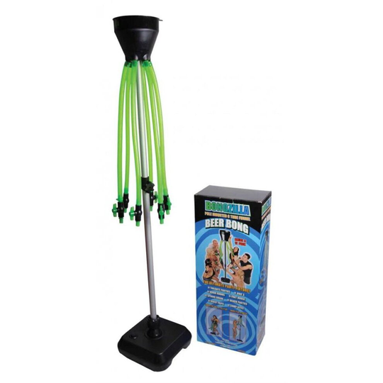 Bongzilla 6 Tube Multi Beer Bong With Stand College Frat Bachelor Party 12 Beers