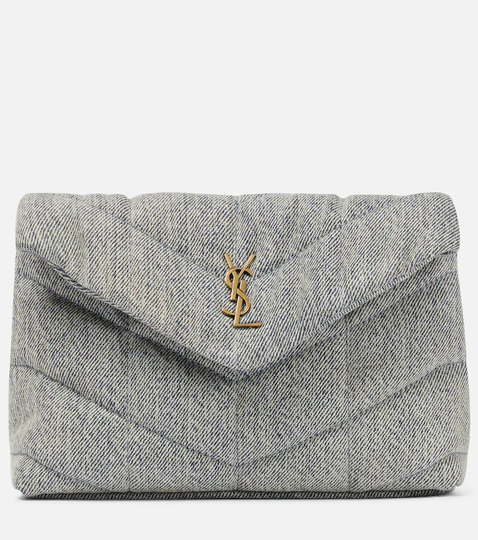 Puffer Small denim clutch