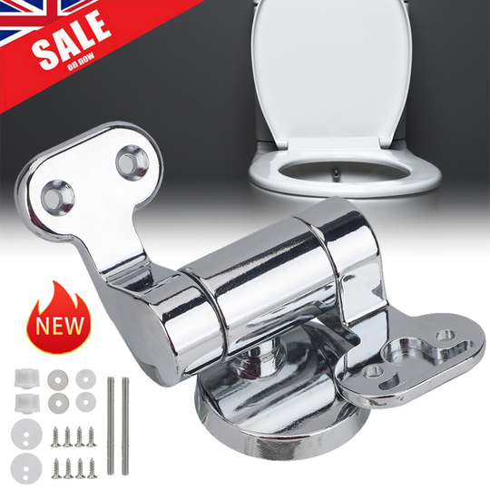 Chrome Silver Replacement Toilet Soft Close Hinges Set with Fittings