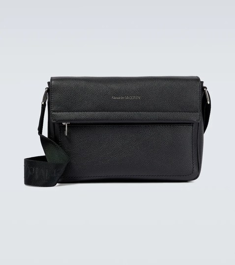Leather messenger bag
