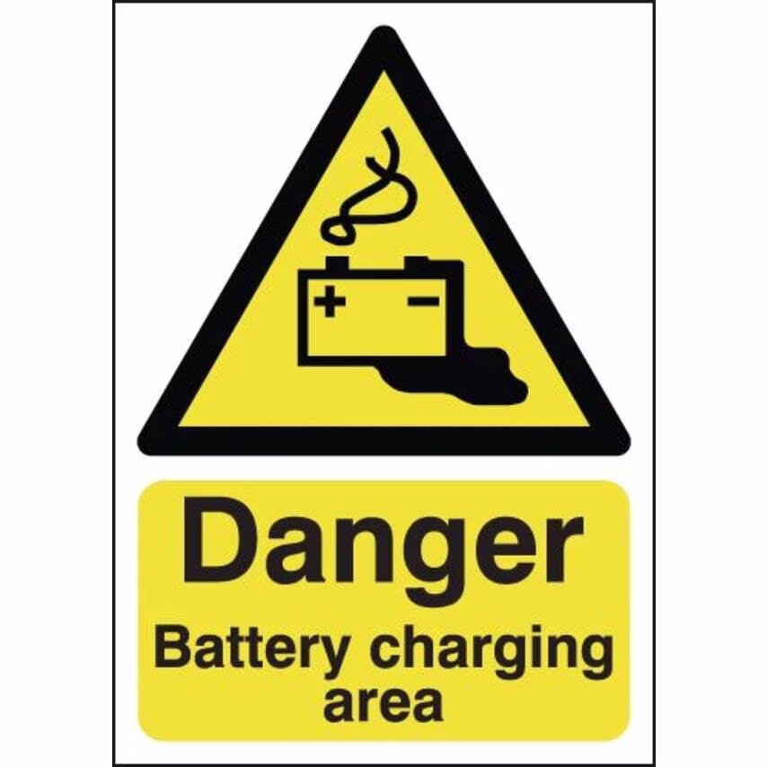 Sitesafe 210 x 148mm Danger Battery Charging Area - Self Adhesive