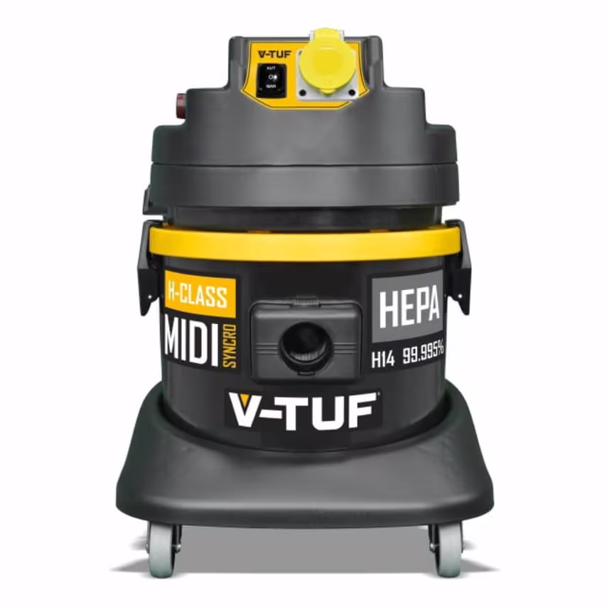 V-Tuf Midi Syncro 110V H Class Dust Extractor with Powertool Syncro