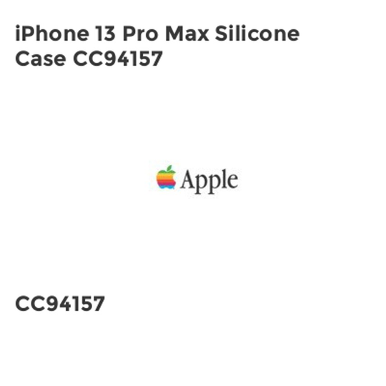 Apple iPhone 13 Pro Max Silicone Case CC94157- you get 3