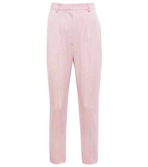 High-waist virgin wool pants