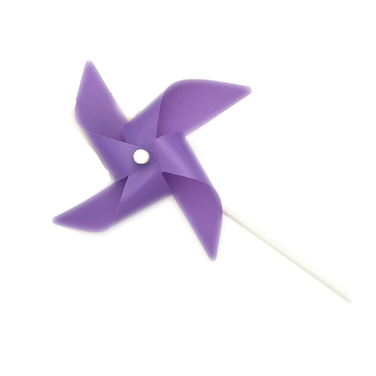 Set of 6 Simple Windmill Pinwheels Toys for Kids (Purple)