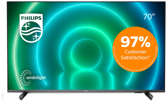 Philips 70 Inch 70PUS7906 Smart 4K UHD HDR LED Ambilight TV