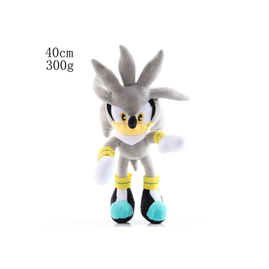 (Silva, 12 inch) Sonic The Hedgehog Shadow Amy Rose Knuckle Tail Plush Toy Soft Stuffed Doll Kids Toys Gifts