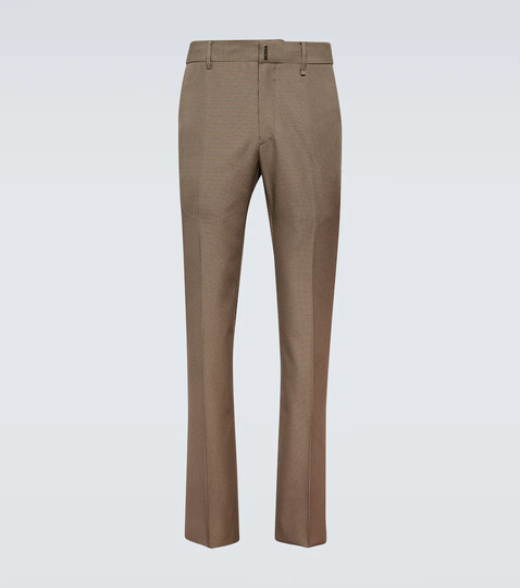 Mid-rise slim-leg pants
