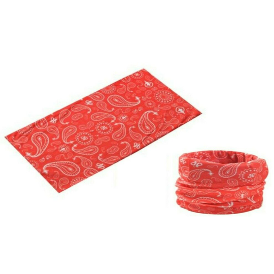 (Red Paisley) Cycling Face mask Neck Tube Scarf Bandana UK