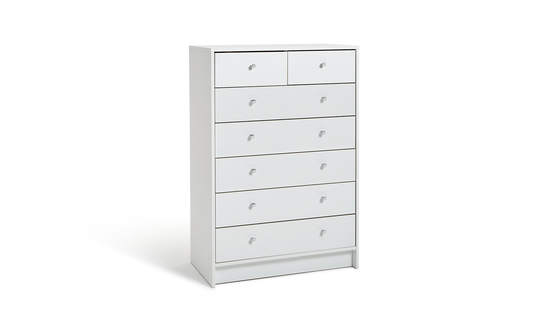 Argos Home Malibu 5 Wide 2 Narrow Drawer Chest - White