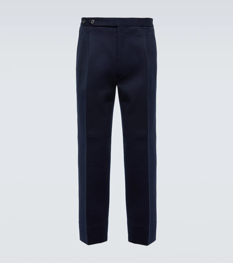Milano straight wool-blend pants