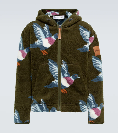 Printed fleece jacket