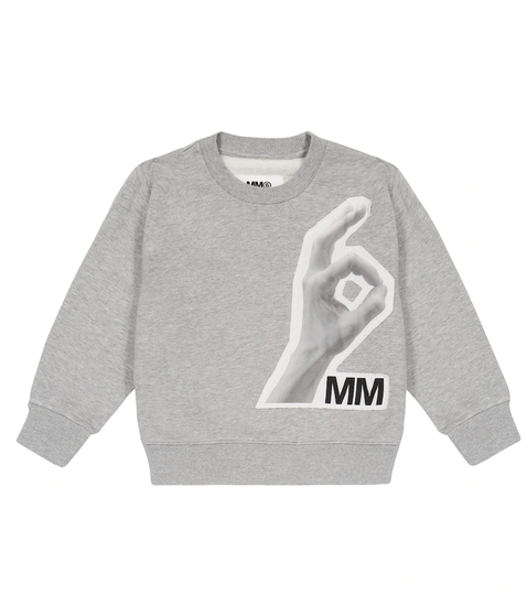 Printed cotton sweatshirt