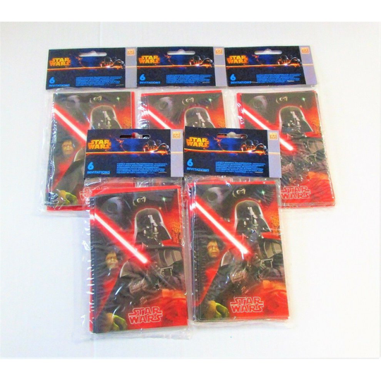Pack of 30 Star Wars Invitations and Envelopes - Disney Party Invites