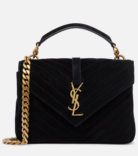 Collège Medium suede shoulder bag