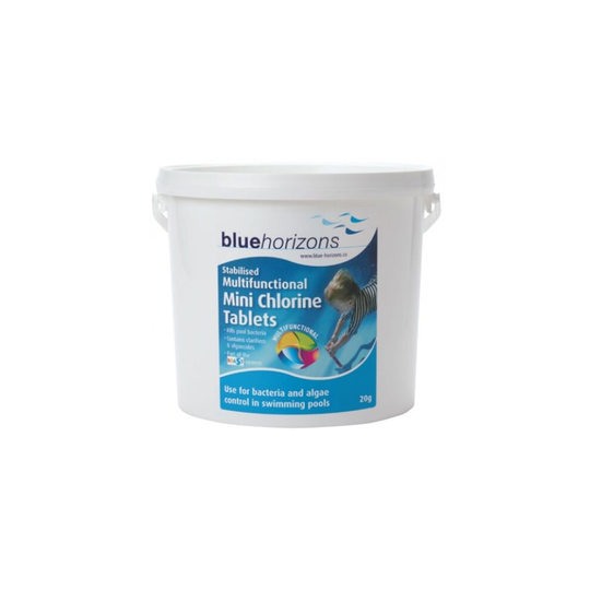 Blue Horizons - Multifunctional Mini 20g Chlorine Tablets 1 X 5kg Long lasting stabilised clarifier algae inhibitor
